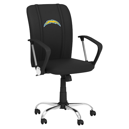 Dreamseat Curve Task Chair with Los Angeles Chargers Primary Logo XZOCCURVE-PSNFL20075